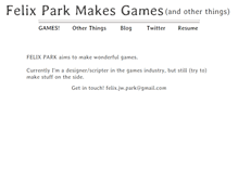 Tablet Screenshot of felixpark.com